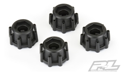 Pro-Line 8x32 to 17mm Hex Adapters for 8x32 3.8" Raid Wheels (4)