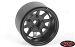 RC4WD Deep Dish Wagon 1.55" Stamped Steel Beadlock Wheels Black (4)