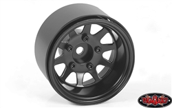 RC4WD Deep Dish Wagon 1.55" Stamped Steel Beadlock Wheels Black (4)