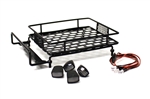 Racers Edge 1/10 Scaler Metal Grid Roof Rack Oval Lights Black