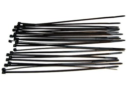 Racers Edge 7.5" Black Zip Tie Wraps (25)