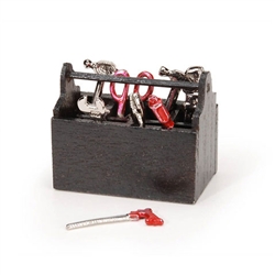Miniature Metal Tools and Wood Tool Box