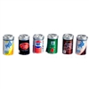 Miniature 6 pc Assorted Soda Cans - 1/2 inch