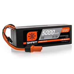 Spektrum 3S 11.1V 5000mAh 100C Smart Hardcase LiPo Battery - IC5