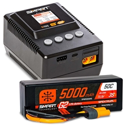 Spektrum Smart G2 Powerstage Bundle, 5000mAh 3S LiPo Battery / S155 Charger - IC5