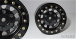 SSD RC 1.55" Steel D Hole Beadlock Wheels (Black) (2)