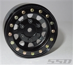 SSD RC Single 1.55 Steel D Hole Beadlock Wheel (Black) (1)