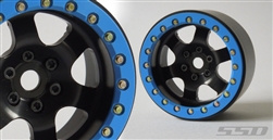 SSD RC 2.2" Rock Racer Beadlock Wheels (Black) (2)