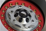 SSD RC Single 1.9" Champion Beadlock Wheel (Silver / Red) (1)