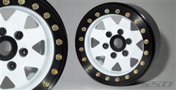 SSD RC 1.9" Steel 8 Spoke Beadlock Wheels (White) (2)