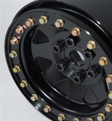 SSD RC Single 1.9" Steel 8 Spoke Beadlock Wheel (Black) (1)
