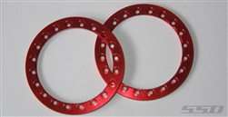 SSD RC 1.9" Red Aluminum Beadlock Rings (2)