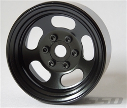 SSD RC Single 1.9" Steel Slot Beadlock Wheel (Black) (1)