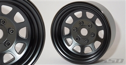 SSD RC 1.9" Steel Stock Beadlock Wheels (Black) (2)
