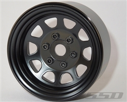 SSD RC Single 1.9" Steel Stock Beadlock Wheel (Black) (1)