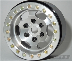 SSD RC Single 1.9" Rugged Beadlock Wheel (Silver) (1)