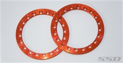 SSD RC 1.9" Orange Aluminum Beadlock Rings (2)