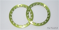 SSD RC 1.9" Green Aluminum Beadlock Rings (2)