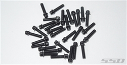 SSD RC M2.5 x 10mm Scale Wheel Bolts (Black) (30)