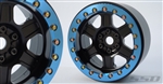 SSD RC 2.2" Challenger Beadlock Wheels (Black / Blue) (2)