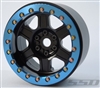 SSD RC Single 2.2" Challenger Beadlock Wheel (Black / Blue) (1)