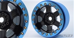 SSD RC 2.2" Challenger PL Beadlock Wheels (Black / Blue) (2)
