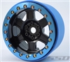 SSD RC Single 2.2" Challenger PL Beadlock Wheel (Black / Blue) (1)