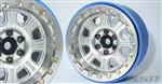 SSD RC 2.2" Bouncer PL Beadlock Wheels (Silver) (2)