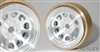 SSD RC 1.0" Aluminum / Brass D Hole Wheels (Silver) (2)