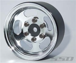 SSD RC Single 1.55" Steel Slot Wheel (Chrome) (1)