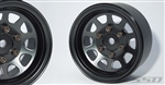 SSD RC 1.55" Steel D Hole Wheels (Black) (2)