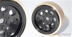 SSD RC 1.0" Aluminum / Brass 8 Hole Wheels (Black) (2)