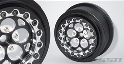 SSD RC 5 Hole Rear 2.2" / 3.0" Lightweight Drag Racing Beadlock Wheels (Black) (2)
