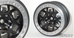 SSD RC 2.9" Boxer Beadlock Wheels for SCX6 (Black) (2)