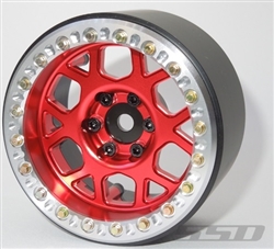 SSD RC Single 2.2" Boxer Beadlock Wheel (Red) (1)
