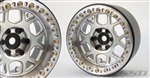 SSD RC 2.2" Boxer Beadlock Wheels (Silver) (2)