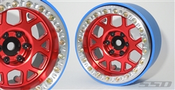 SSD RC 2.2" Boxer PL Beadlock Wheels (Red) (2)