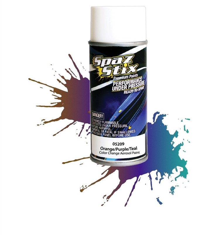 Spaz Stix - Color Changing Paint Orange / Purple / Teal Aerosol 3.5oz