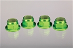 Traxxas Green Wheel Nuts aluminum flanged serrated 4mm (4)