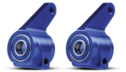 Traxxas Alum STEERING BLOCKS RUSTLER/BANDIT /STAMPEDE (2) BLUE ANODIZED