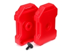 Traxxas Fuel canisters (red) (2)/ 3x8 FCS (1) TRX-4