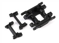 Traxxas Center skidplate, front and rear bumper mounts, TRX-4m