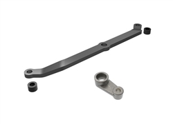 Traxxas Steering Link, 6061-T6 Aluminum (Dark Titanium) and Metal Servo Horn