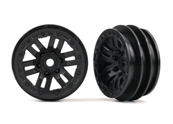 Traxxas Wheels, 1.0", Style 1 (black) (2), TRX-4m
