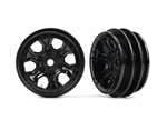 Traxxas Wheels, 1.0", Style 2 (black) (2), TRX-4m