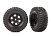 Traxxas Tires, 1.0", BFGoodrich Mud-Terrain T/A KM3, Pre-mounted on black wheels (2), TRX-4M