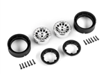 Traxxas Wheels, 1.0", Method Race 105 Beadlock (satin chrome) (2). TRX-4m