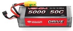 Venom Racing 3S 11.1V 5000mAh 50C Hardcase LiPo Battery - XT90