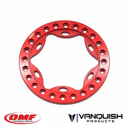 Vanquish Products OMF 1.9 Scallop Beadlock Red Anodized (1)