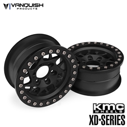 Vanquish Products KMC 1.9" XD127 Bully Wheels Black Anodized (2)